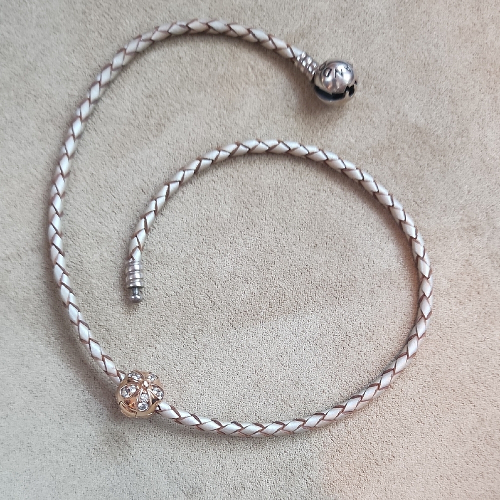 Pandora Braided Wrap Bracelet With Charm